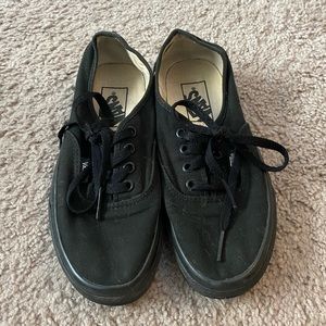Vans Authentic Black on Black Shoes